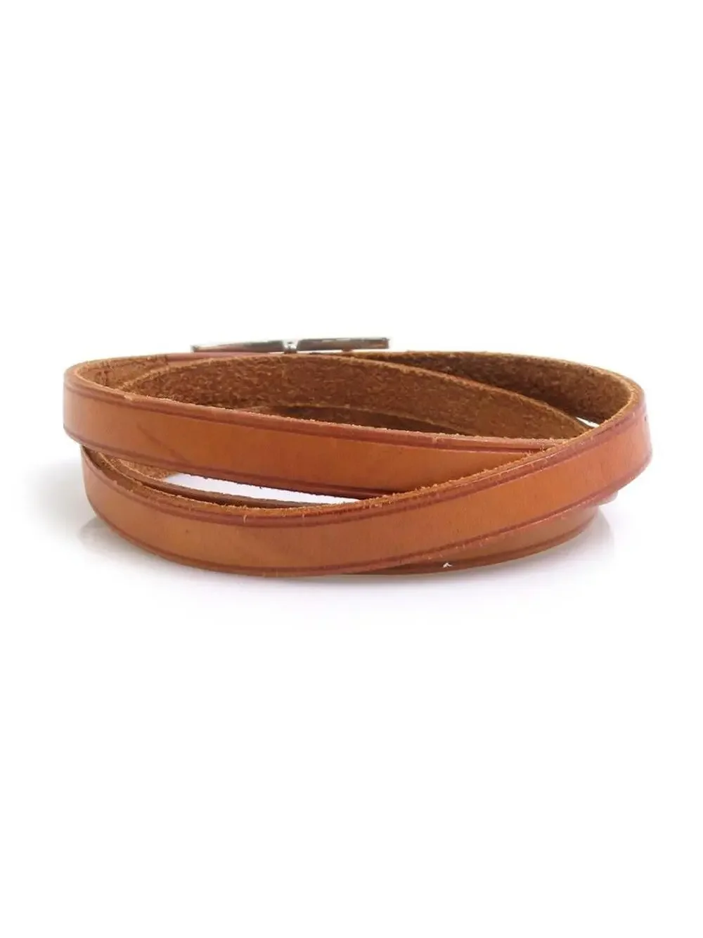 Auth Hermes Api Bracelet Brown/Silver #303100H85B